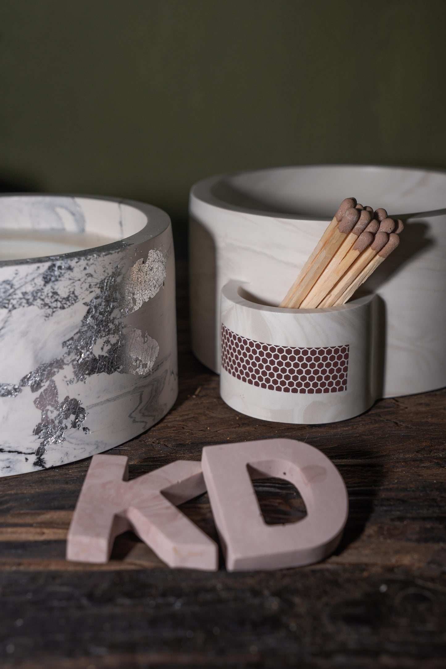 Kaars in pot inclusief lucifers