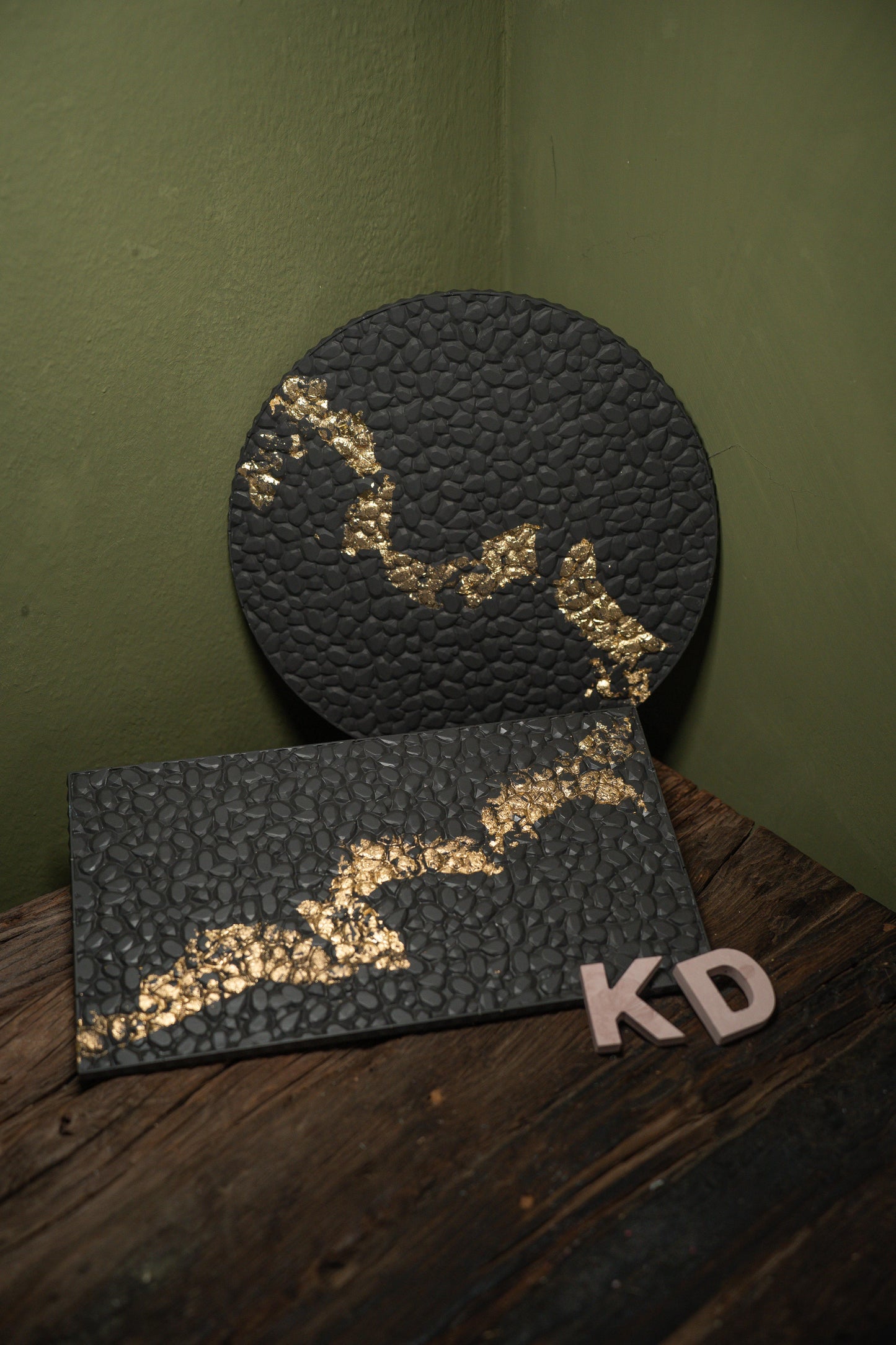 Mozaïek dienblad rond