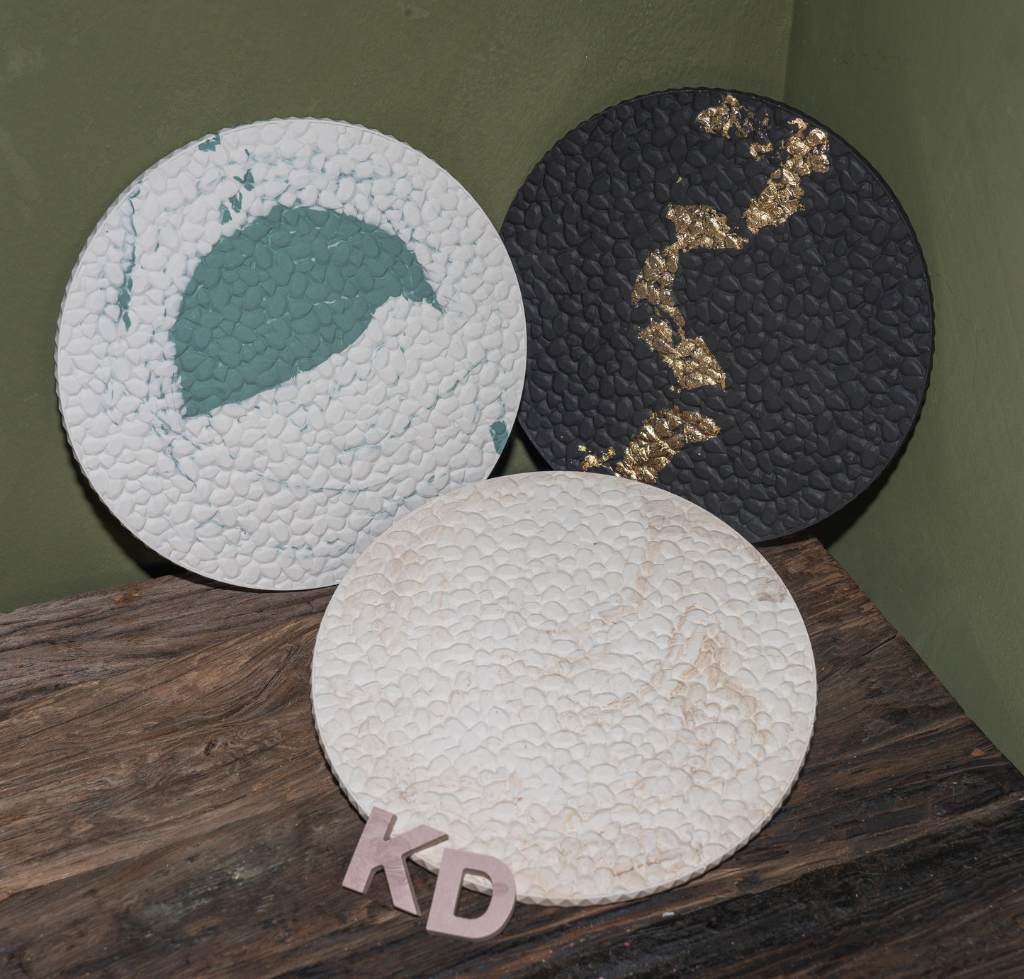 Mozaïek dienblad rond